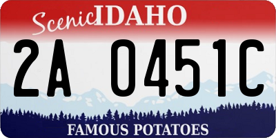 ID license plate 2A0451C