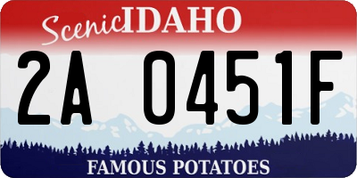 ID license plate 2A0451F