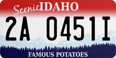 ID license plate 2A0451I