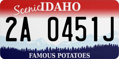 ID license plate 2A0451J
