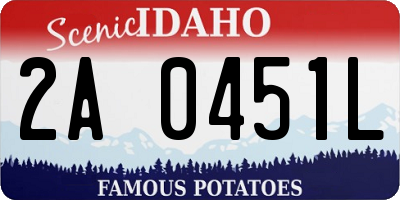 ID license plate 2A0451L
