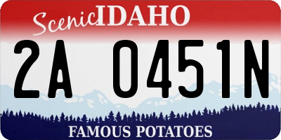 ID license plate 2A0451N