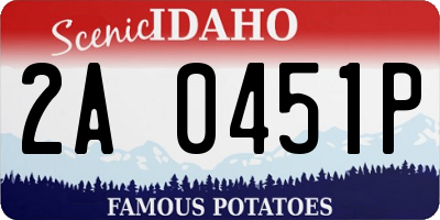 ID license plate 2A0451P