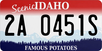 ID license plate 2A0451S