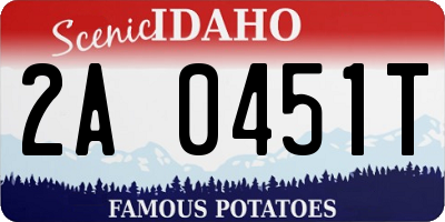 ID license plate 2A0451T