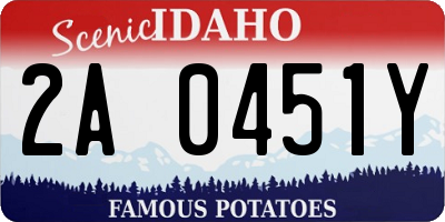 ID license plate 2A0451Y