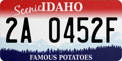 ID license plate 2A0452F