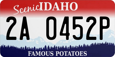 ID license plate 2A0452P