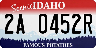 ID license plate 2A0452R