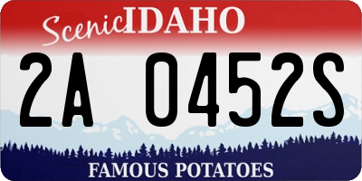 ID license plate 2A0452S
