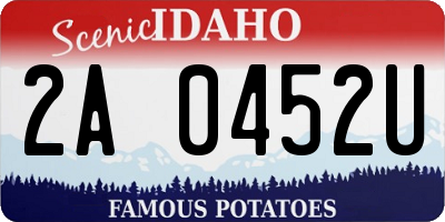 ID license plate 2A0452U