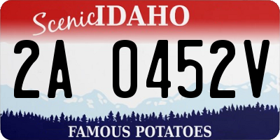 ID license plate 2A0452V
