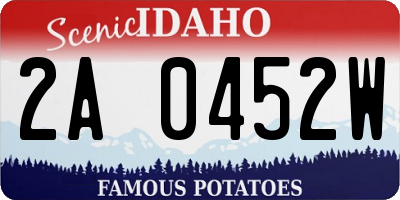 ID license plate 2A0452W