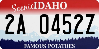 ID license plate 2A0452Z