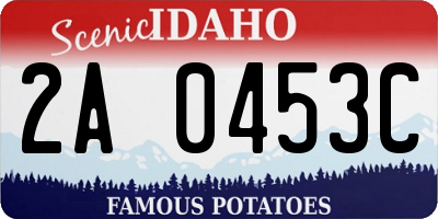 ID license plate 2A0453C
