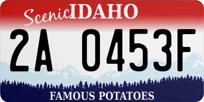 ID license plate 2A0453F