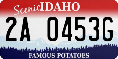 ID license plate 2A0453G