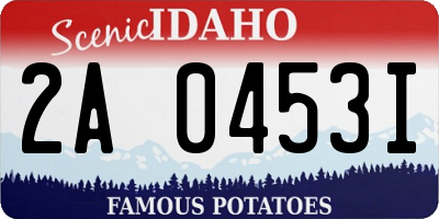 ID license plate 2A0453I