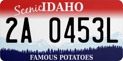 ID license plate 2A0453L