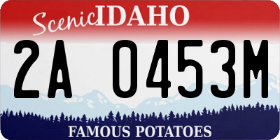 ID license plate 2A0453M