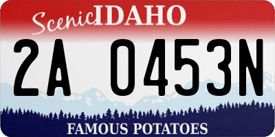 ID license plate 2A0453N