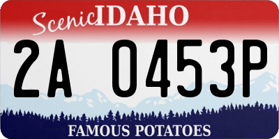 ID license plate 2A0453P