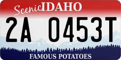 ID license plate 2A0453T