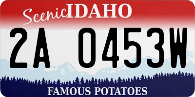 ID license plate 2A0453W