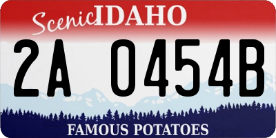 ID license plate 2A0454B