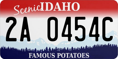 ID license plate 2A0454C