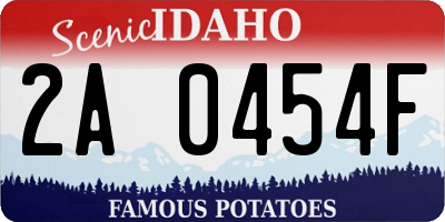 ID license plate 2A0454F