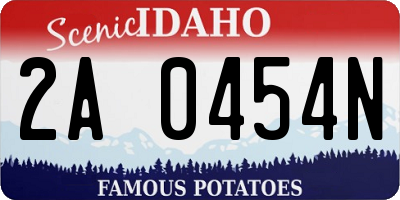 ID license plate 2A0454N
