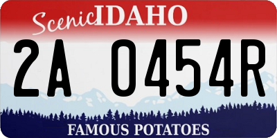 ID license plate 2A0454R