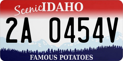 ID license plate 2A0454V