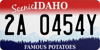 ID license plate 2A0454Y