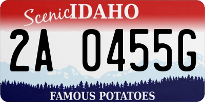 ID license plate 2A0455G
