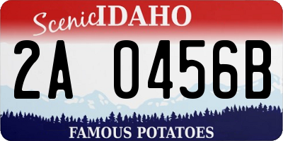 ID license plate 2A0456B