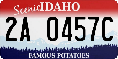 ID license plate 2A0457C