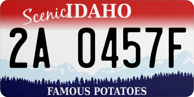 ID license plate 2A0457F