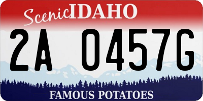 ID license plate 2A0457G