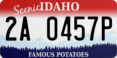 ID license plate 2A0457P