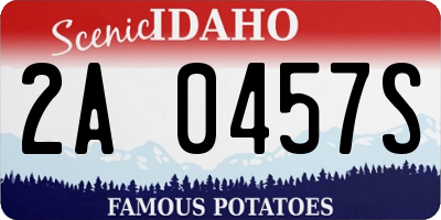 ID license plate 2A0457S