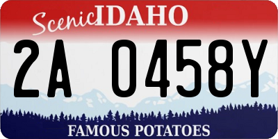 ID license plate 2A0458Y