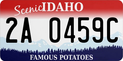 ID license plate 2A0459C