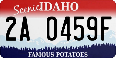 ID license plate 2A0459F