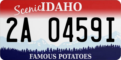 ID license plate 2A0459I