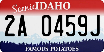 ID license plate 2A0459J