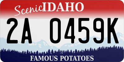 ID license plate 2A0459K