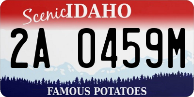 ID license plate 2A0459M