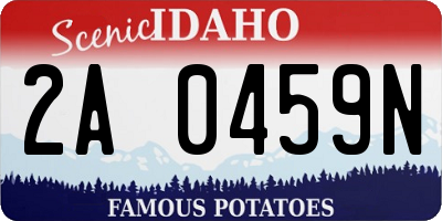 ID license plate 2A0459N